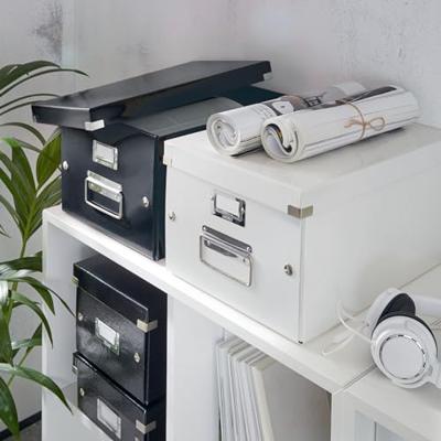 Leitz DVD-hoes 22 DVDs Gelamineerd karton Zwart 1 stuk(s) (b x h x d) 190 x 135 x 320 mm 6042-00-95