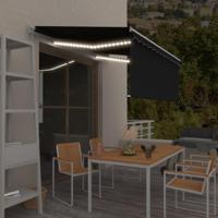 Luifel handmatig uittrekbaar rolgordijn LED 3x2,5 m antraciet - thumbnail