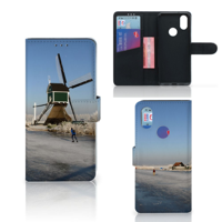 Xiaomi Mi A2 Flip Cover Schaatsers - thumbnail