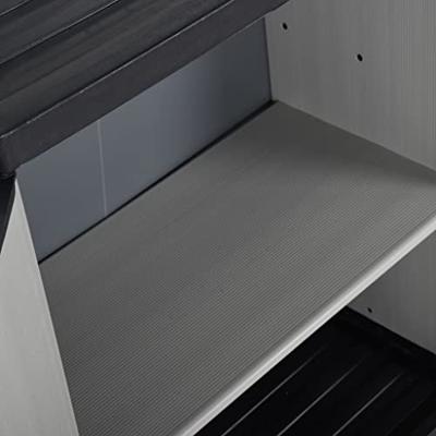 Tuinkast met 1 schap 68x40x85 cm grijs en zwart