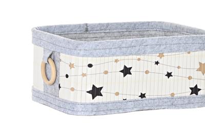 Veelzijdige mand DKD Home Decor Bamboe Sterren 36 x 36 x 50 cm Veelzijdige mand DKD Home Decor Bamboe Sterren 36 x 36 x 50 cm