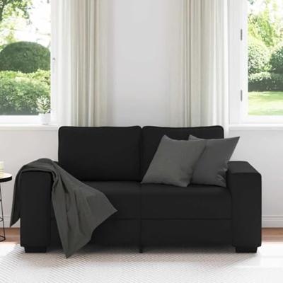 2-zitsbank 160x77x82 cm stof zwart