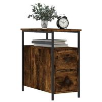 Nachtkastjes 2 st 30x60x60 cm bewerkt hout gerookt eikenkleurig - thumbnail