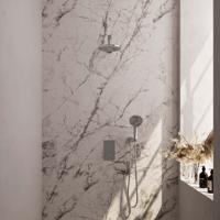 Chrome Edition thermostatische inbouw regendouche set met 3-weg omstelling en 20 cm douchekop - thumbnail