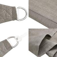 Zonnezeil 160 g/m driehoekig 3x4x5 m HDPE lichtgrijs - thumbnail