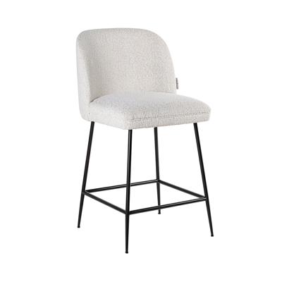 Richmond Barstoel 'Pullitzer' Bouclé, kleur Wit (zithoogte 69cm) Richmond Barstoel 'Pullitzer' Bouclé, kleur Wit (zithoogte 69cm)