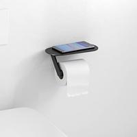 Hansgrohe Closetrolhouder Met Planchet WallStoris Mat Zwart - thumbnail