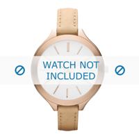 Horlogeband Michael Kors MK2284 Leder Beige 12mm - thumbnail