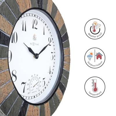 NeXtime NE-4320 Buitenklok Aster + Thermo- en Hydrometer 43.5 cm Steenlook NeXtime NE-4320 Buitenklok Aster + Thermo- en Hydrometer 43.5 cm Steenlook
