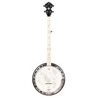 Ortega Falcon Series 5-string Lefthanded Banjo Transparent Charcoal linkshandige elektrisch-akoestische banjo met gigbag - thumbnail