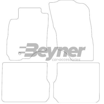 Velours Automatten passend voor Mitsubishi Outlander I 2003-2 HL1523464