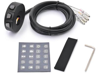 DAYTONA Schakelaar shifter steering armature alu bw/sw