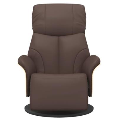 Fauteuil verstelbaar met voetensteun kunstleer bruin