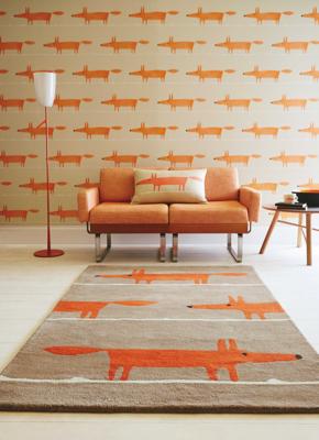 Scion - Mr Fox Cinnamon 25303 - 090x150 cm Vloerkleed Scion - Mr Fox Cinnamon 25303 - 090x150 cm Vloerkleed