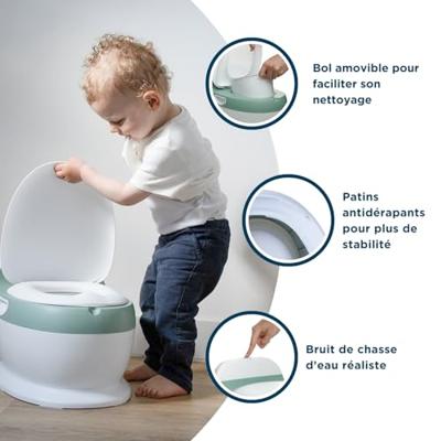 Minitoilet - THERMOBABY - Saliegroen - Comfortabel met spoelgeluid
