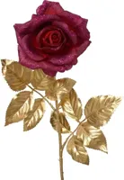 Everlands kunsttak roos 72cm vijg - thumbnail