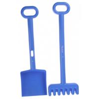 écoiffier schep en hark 30 cm blauw - thumbnail