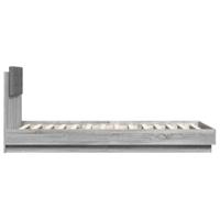 Bedframe met hoofdeinde bewerkt hout grijs sonoma 100x200 cm - thumbnail