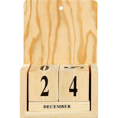 Creotime kalender hout unisex 13 x 5,5 x 19,2 cm Creotime kalender hout unisex 13 x 5,5 x 19,2 cm