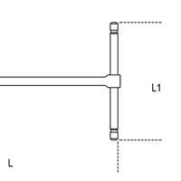 Beta T-sleutels met cardangewricht en zeskant dop 952 10 - 009520010 - thumbnail