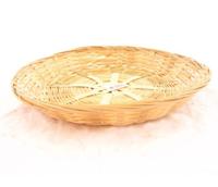 Baskin Schaal bamboe gevl. rond laag 30x5cm - thumbnail