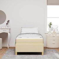 Boxspring bed Anders Zwart en Bruin en Wit 80 x 200 cm Stof - thumbnail
