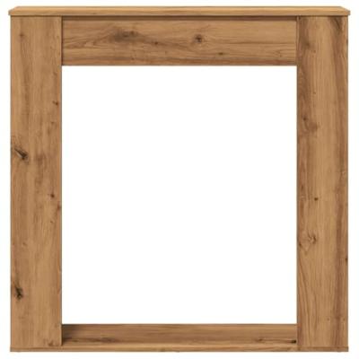 Haardombouw 100x20x100 cm bewerkt hout artisanaal eikenkleurig