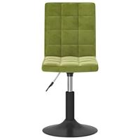 Eetkamerstoelen draaibaar 2 st fluweel lichtgroen - thumbnail