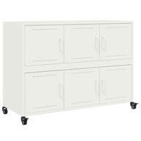 Dressoir 100,5x39x72 cm staal wit - thumbnail