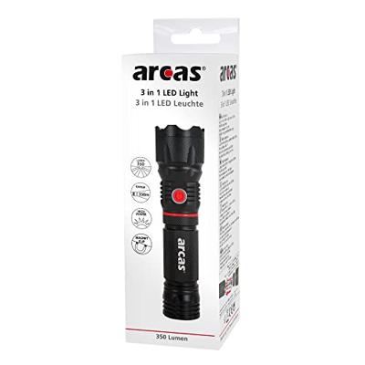 Arcas 3in1 Zaklamp werkt op batterijen LED 350 lm 238 g