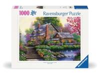 Ravensburger puzzel romantische cottage - 1000 stukjes - thumbnail