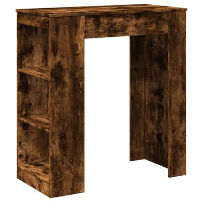 Bartafel met rekken 95x47x103,5 cm bewerkt hout gerookt eiken - thumbnail