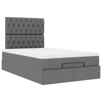 Ottoman bed met matras 120x200cm stof donkergrijs - thumbnail