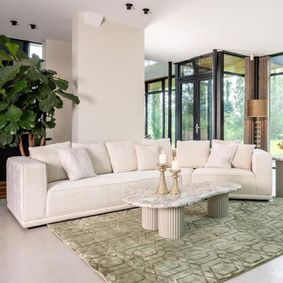 Richmond 4-zits Bank 'Lusso' Chenille, kleur Beige