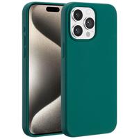 Accezz Liquid Silicone Backcover met MagSafe voor Apple iPhone 15 Pro Max Telefoonhoesje Groen - thumbnail