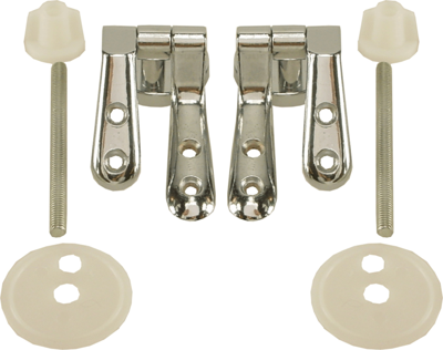 Wiesbaden bevestigingset WC zitting hout chroom