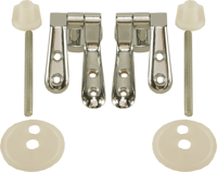 Wiesbaden bevestigingset WC zitting hout chroom - thumbnail