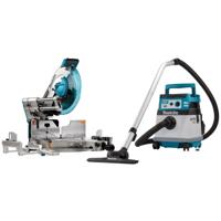 Makita DLX2380UX1 Accu Combiset DLS211 & DVC157 AWS 2x18V Basic Body - thumbnail