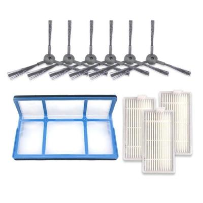 XI237 3 paar K614 side brushes + 3 stuks I208 filters + I204 filter katoen filter set voor ILIFE V5S Pro/V50/V5S