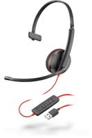 Plantronics Blackwire C3210 USB-A - Headset - op oor - met bekabeling - USB - zwart - thumbnail