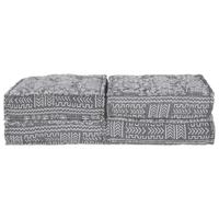 VidaXL Modulair bank 2 pcs lichtgrijs 140 x 70 x 36 cm stof - thumbnail