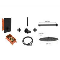 Best Design Regendoucheset One Pack Inbouw Thermostaat Nero M300 Mat Zwart - thumbnail