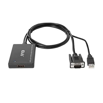 CLUB3D VGA and USB Type-A to HDMI Adapter with Pigtail M/F 0.6m/1.97ft 28AWG CLUB3D VGA and USB Type-A to HDMI Adapter with Pigtail M/F 0.6m/1.97ft 28AWG