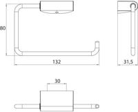 Emco Flow toiletrolhouder 13,2x31,5x8,5cm chroom - thumbnail
