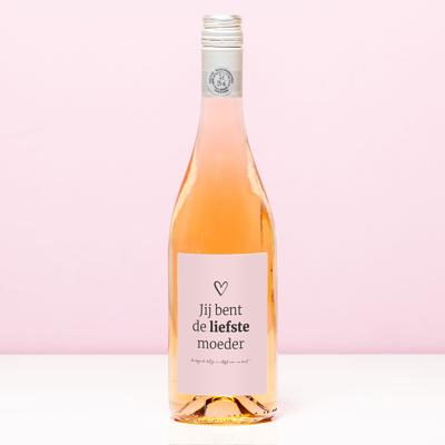 Wijnfles Dankjewel Jij Bent De Liefste - Rosé (Blush Rosé)