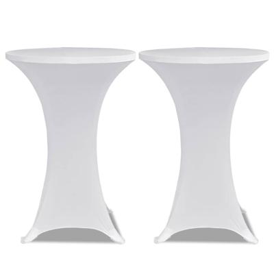 VidaXL Statafelhoes stretch ø70cm wit (2 stuks)