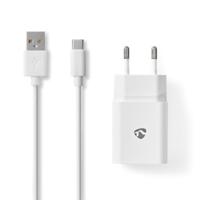 Thuislader | 2,4 A | Losse Kabel | USB-C | Wit - thumbnail