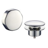 Wiesbaden Doblar afbouwdeel badafvoer met overloop chroom - thumbnail