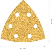Bosch Accessories EXPERT C470 2608900926 Deltaschuurpapier Geperforeerd Korrelgrootte (num) 40 (l x b) 93 mm x 93 mm 50 stuk(s) - thumbnail