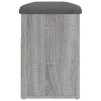 Schoenenbank 82x32x45,5 cm bewerkt hout grijs sonoma - thumbnail